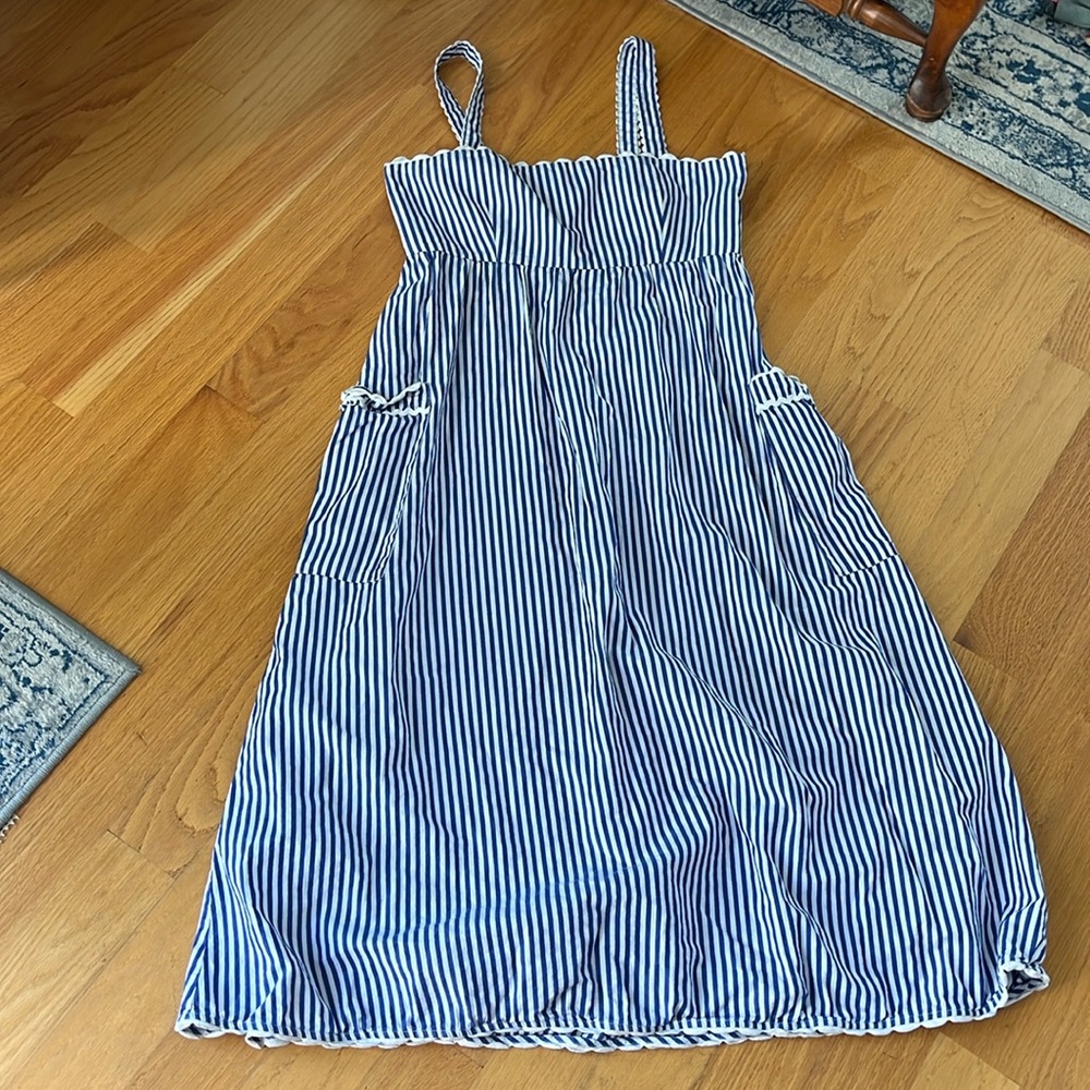 Tuckernuck Georgia blue and white stripe Dress size XL